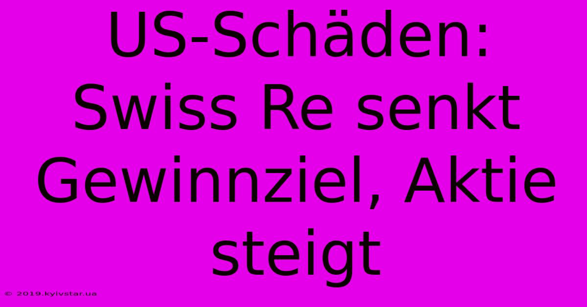 US-Schäden: Swiss Re Senkt Gewinnziel, Aktie Steigt 