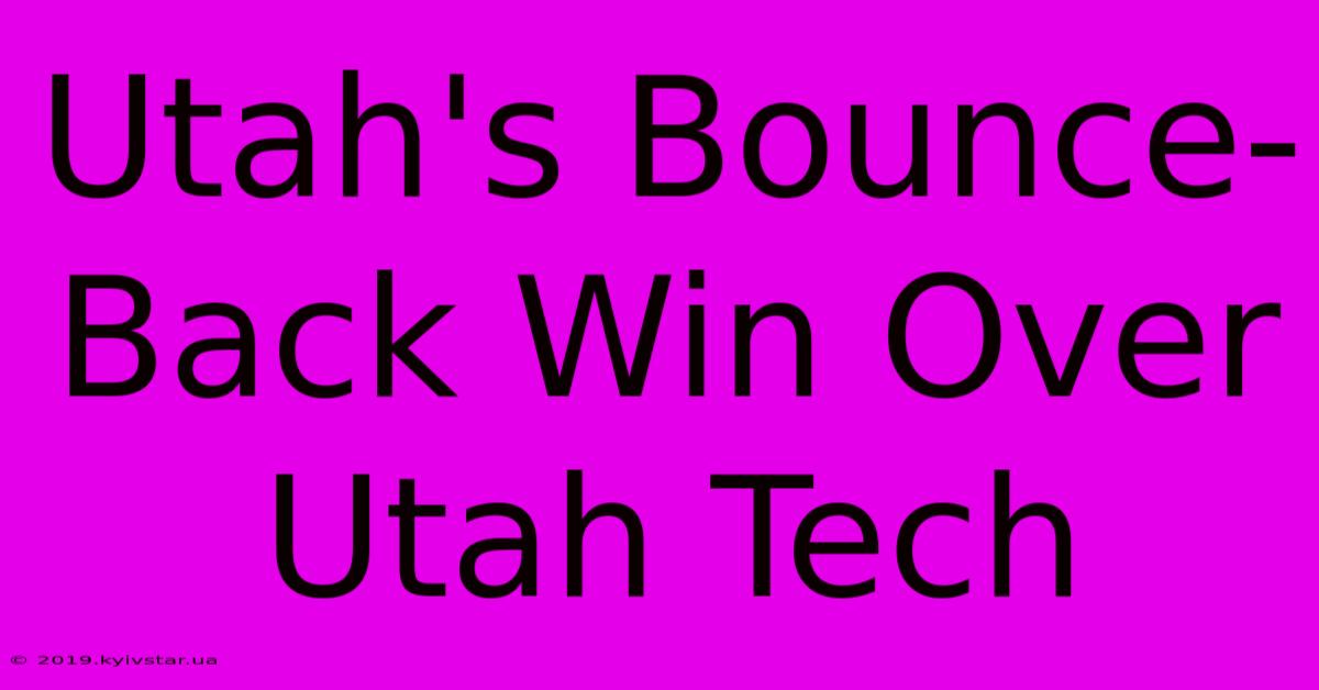 Utah's Bounce-Back Win Over Utah Tech