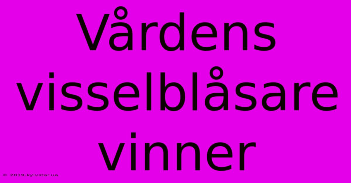 Vårdens Visselblåsare Vinner