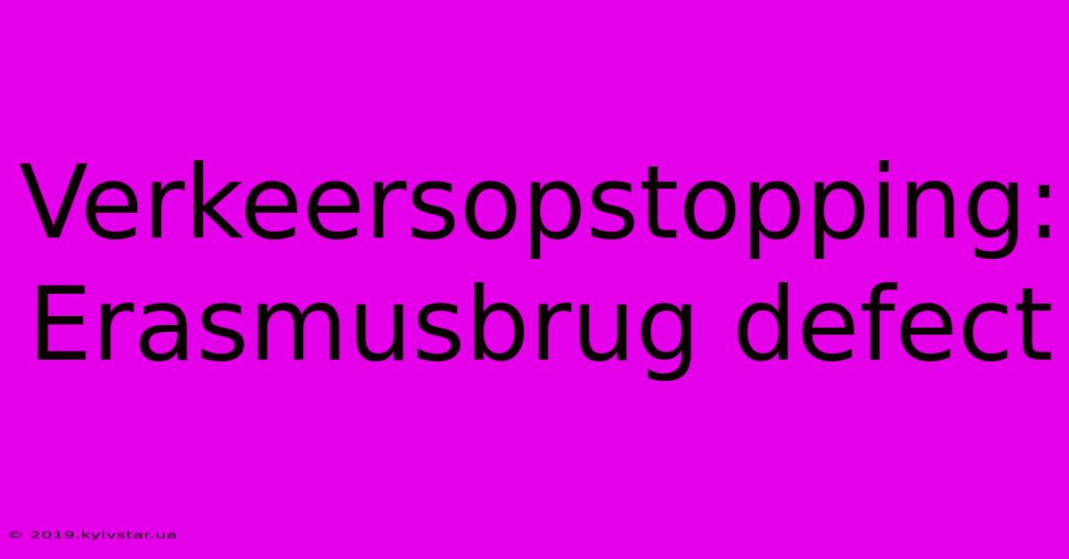 Verkeersopstopping: Erasmusbrug Defect