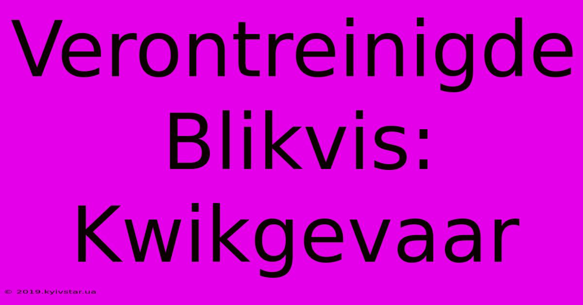 Verontreinigde Blikvis: Kwikgevaar