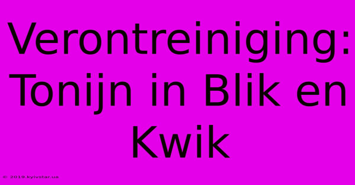 Verontreiniging: Tonijn In Blik En Kwik