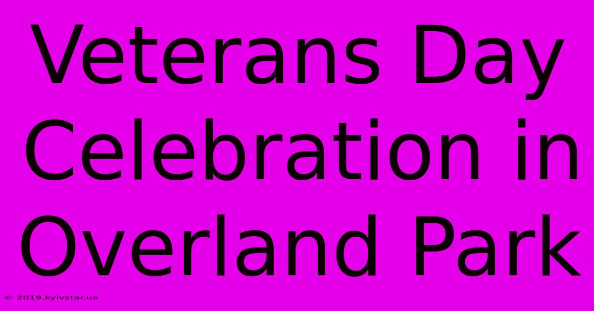 Veterans Day Celebration In Overland Park