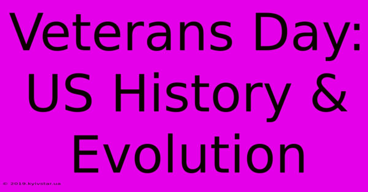 Veterans Day: US History & Evolution