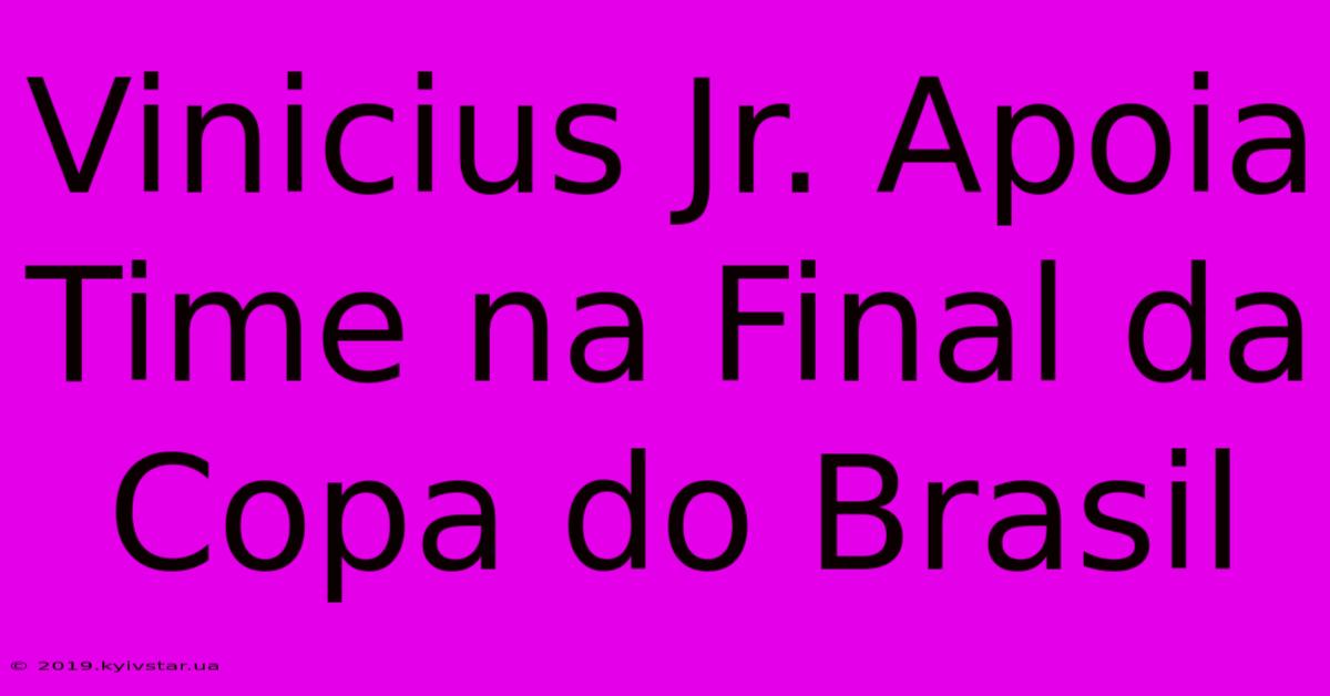 Vinicius Jr. Apoia Time Na Final Da Copa Do Brasil