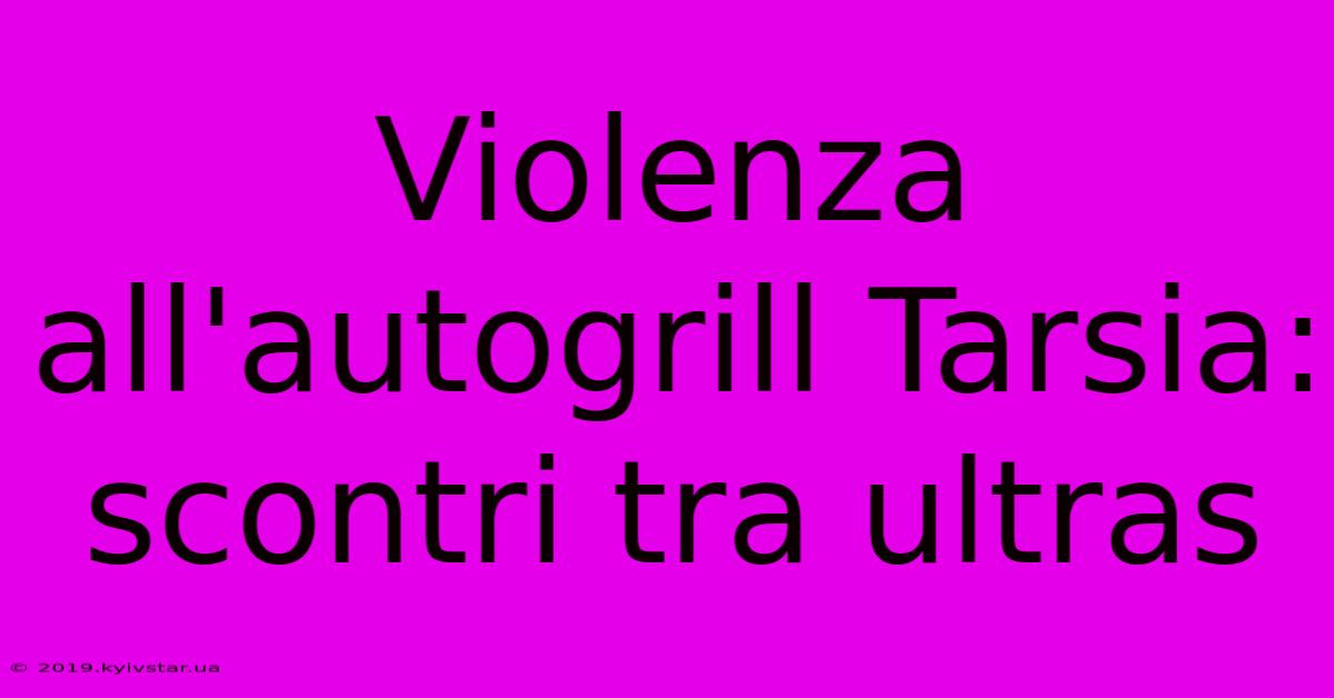 Violenza All'autogrill Tarsia: Scontri Tra Ultras