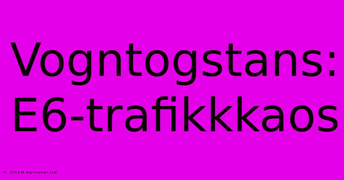 Vogntogstans: E6-trafikkkaos