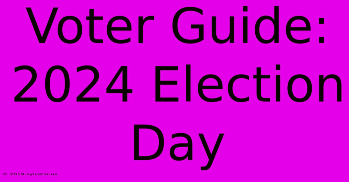 Voter Guide: 2024 Election Day