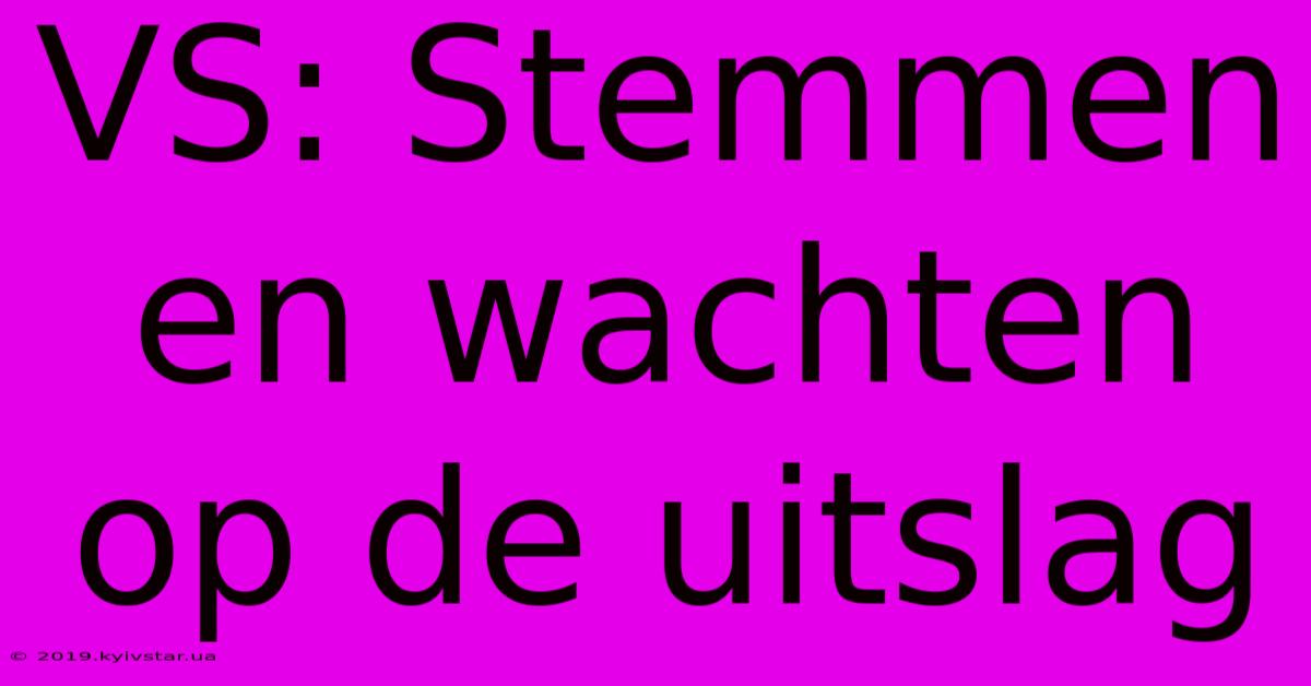 VS: Stemmen En Wachten Op De Uitslag 