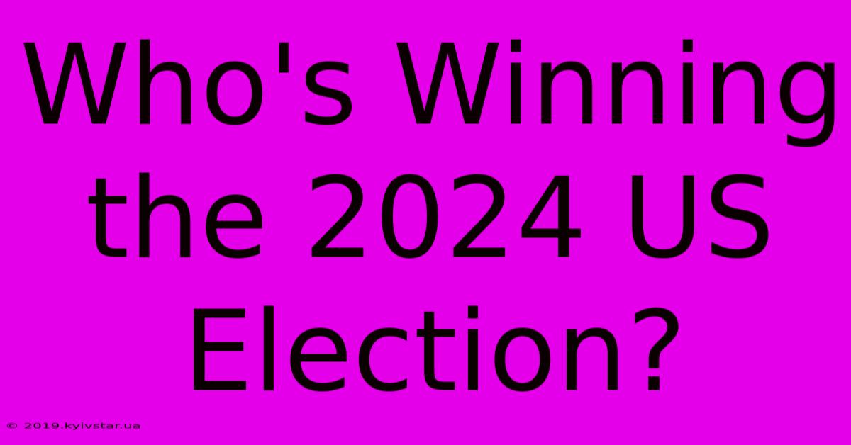 Who's Winning The 2024 US Election?