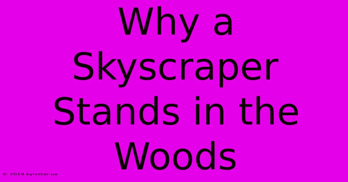 Why A Skyscraper Stands In The Woods