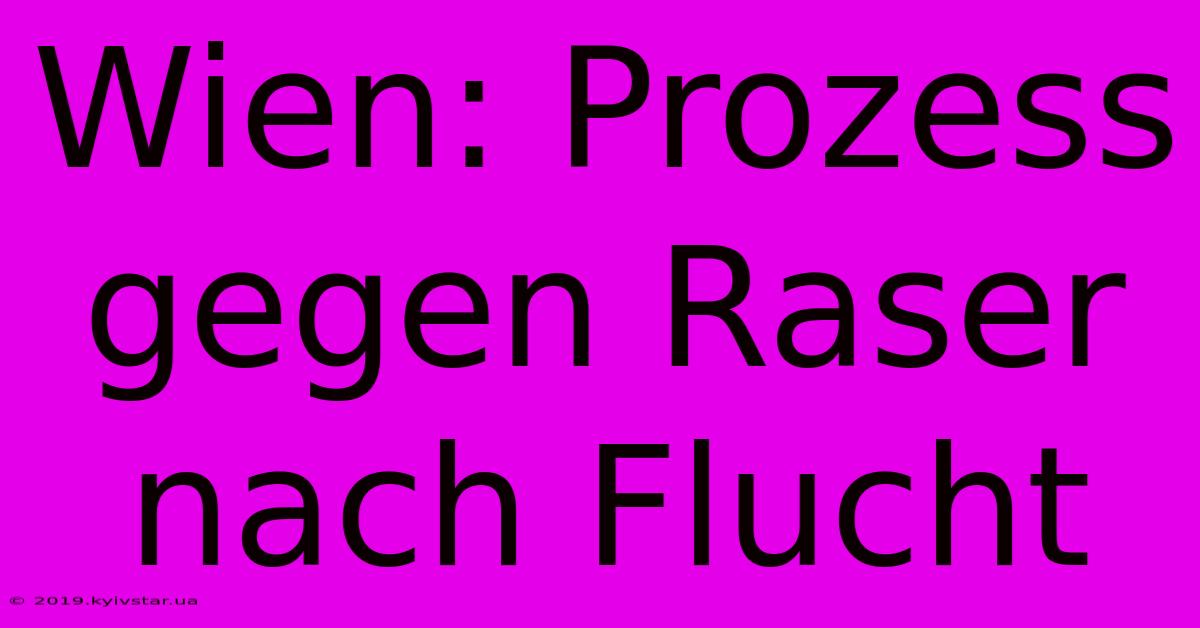 Wien: Prozess Gegen Raser Nach Flucht