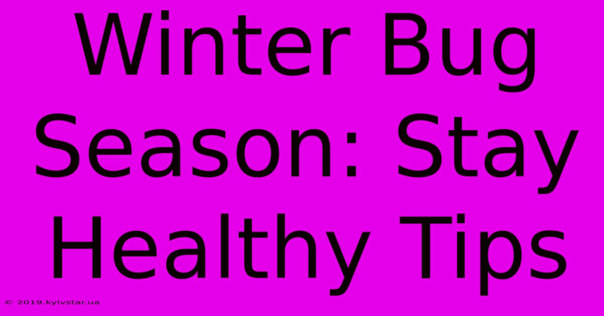 Winter Bug Season: Stay Healthy Tips 