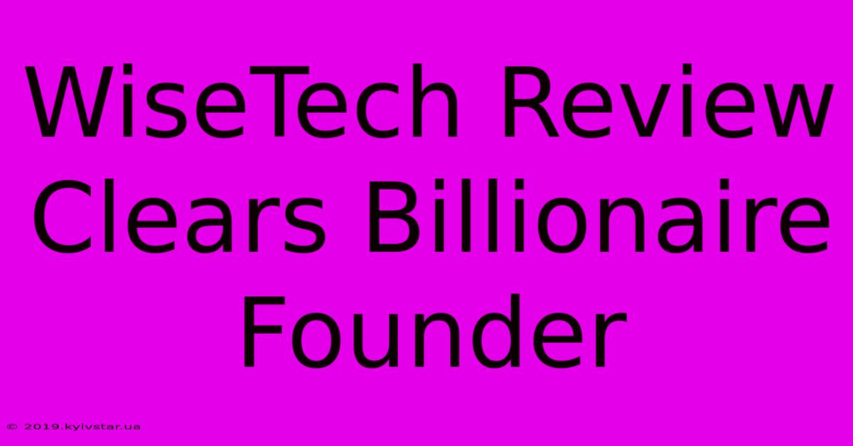 WiseTech Review Clears Billionaire Founder