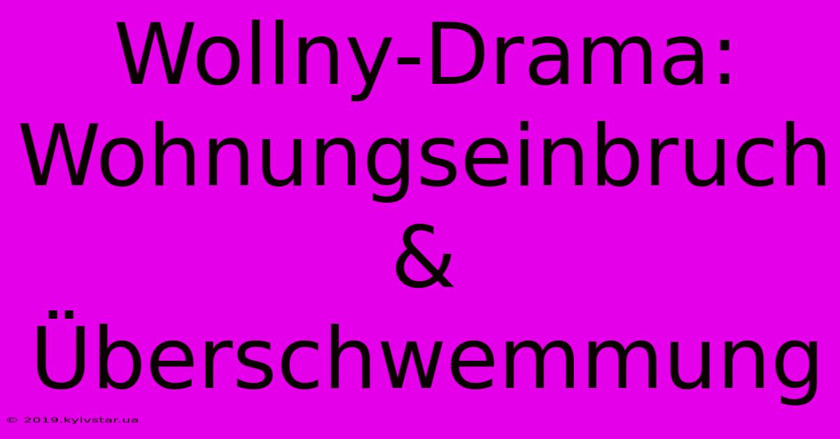 Wollny-Drama: Wohnungseinbruch & Überschwemmung