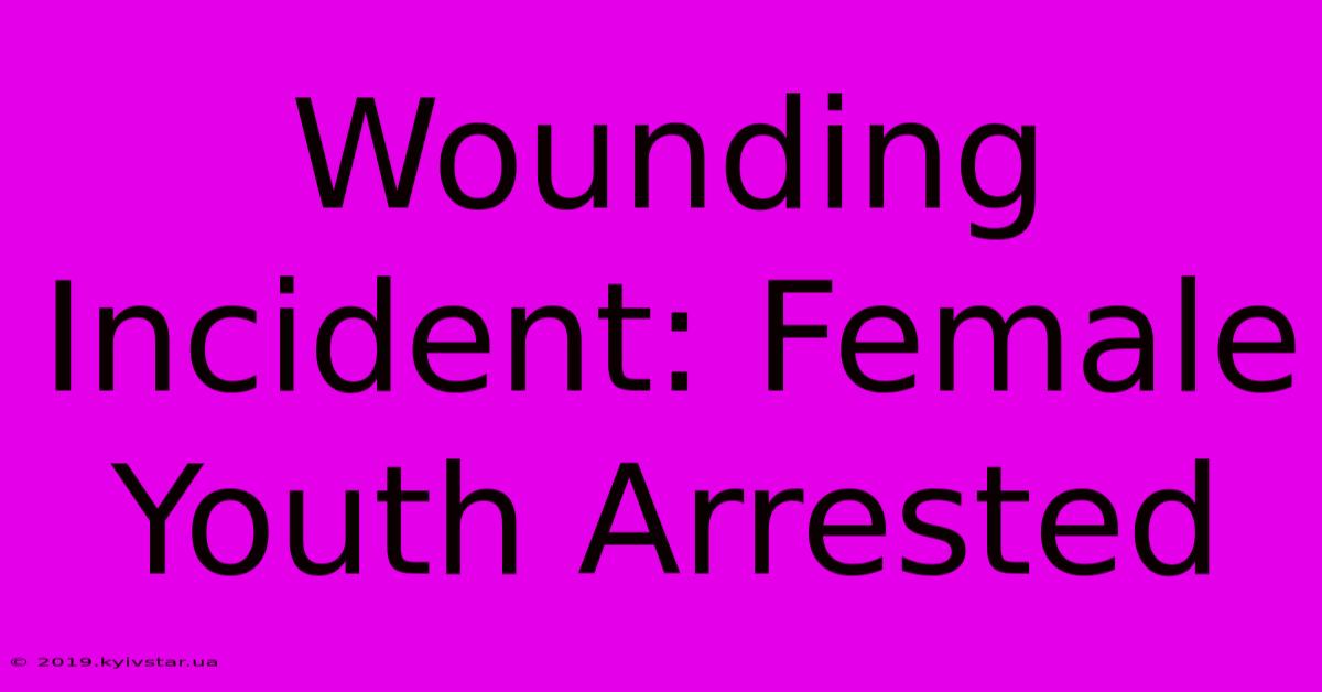 Wounding Incident: Female Youth Arrested