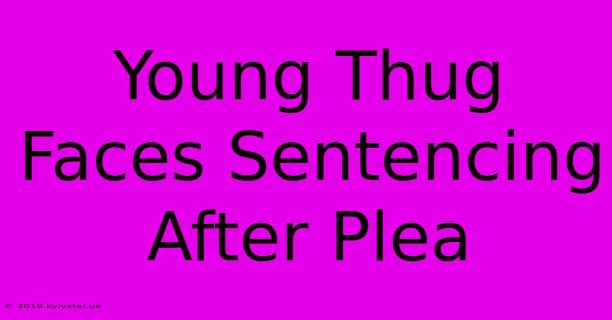 Young Thug Faces Sentencing After Plea