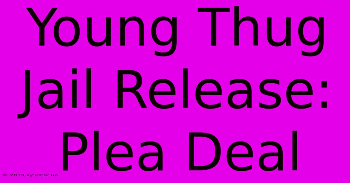 Young Thug Jail Release: Plea Deal 