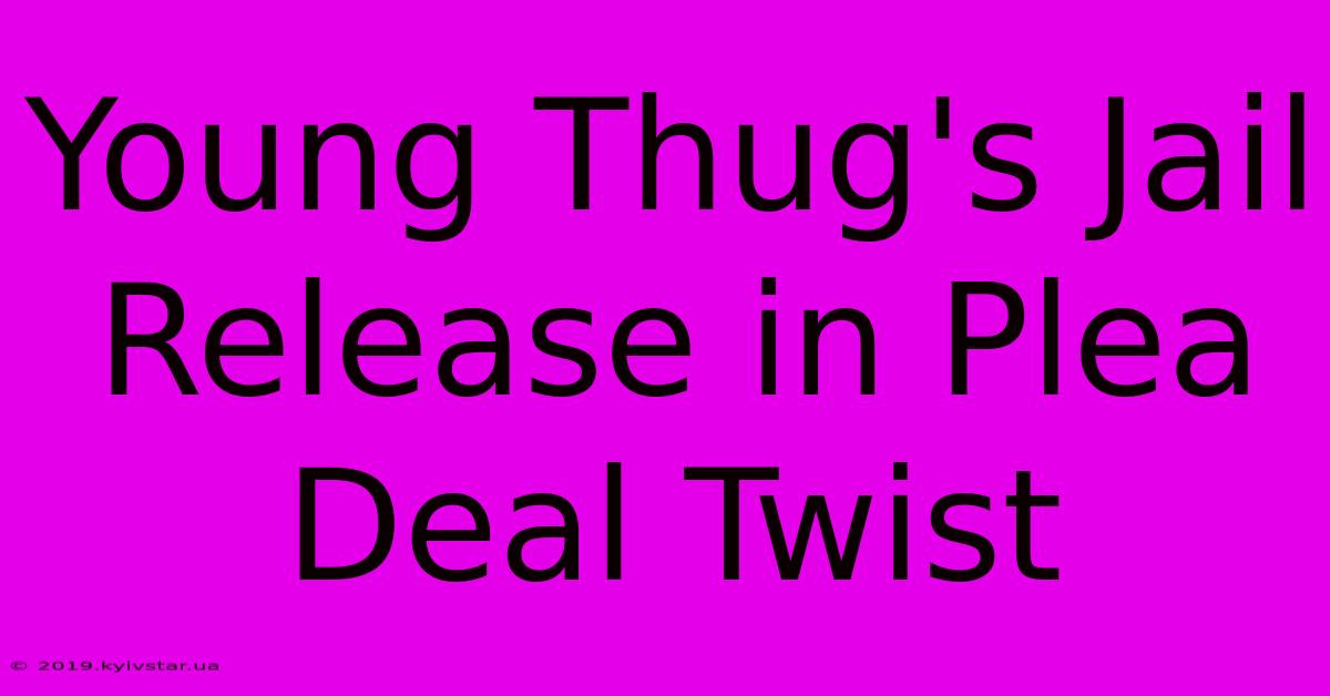 Young Thug's Jail Release In Plea Deal Twist