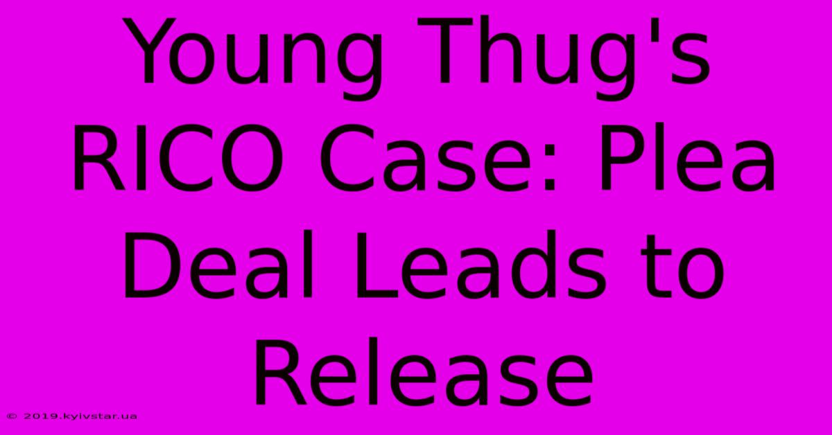 Young Thug's RICO Case: Plea Deal Leads To Release