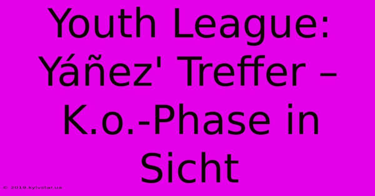 Youth League: Yáñez' Treffer – K.o.-Phase In Sicht