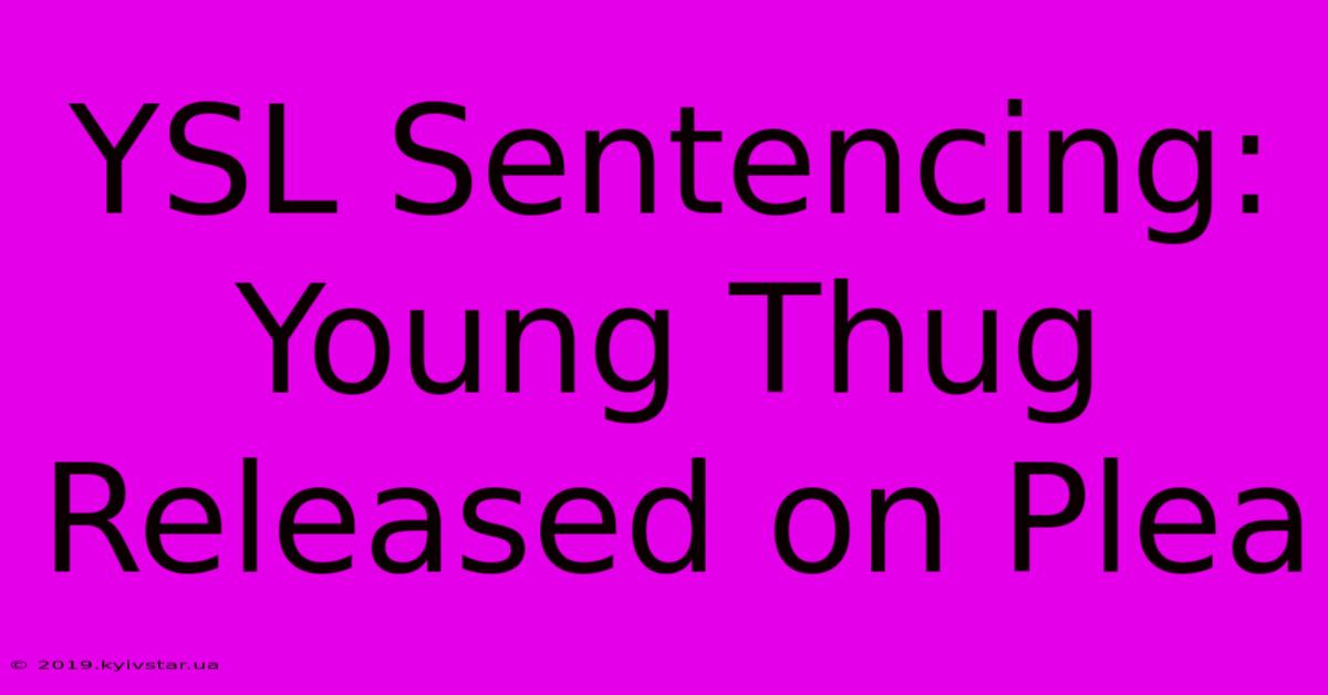 YSL Sentencing: Young Thug Released On Plea 