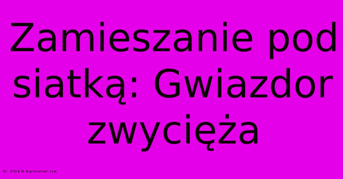 Zamieszanie Pod Siatką: Gwiazdor Zwycięża